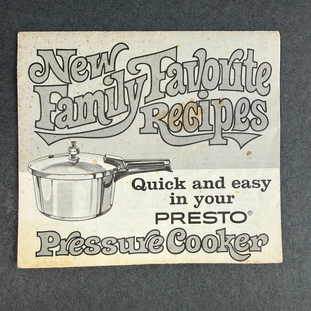 Vintage Presto Pressure Cooker Recipe Books Model 40 Instructions Set Fair